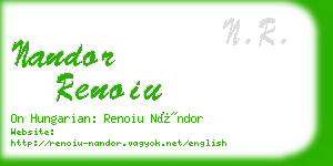 nandor renoiu business card
